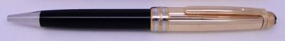 Replica Montblanc Rose Gold & Black Ballpint Pen